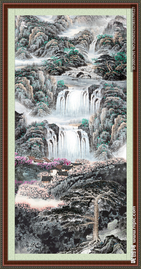 竖幅国画 