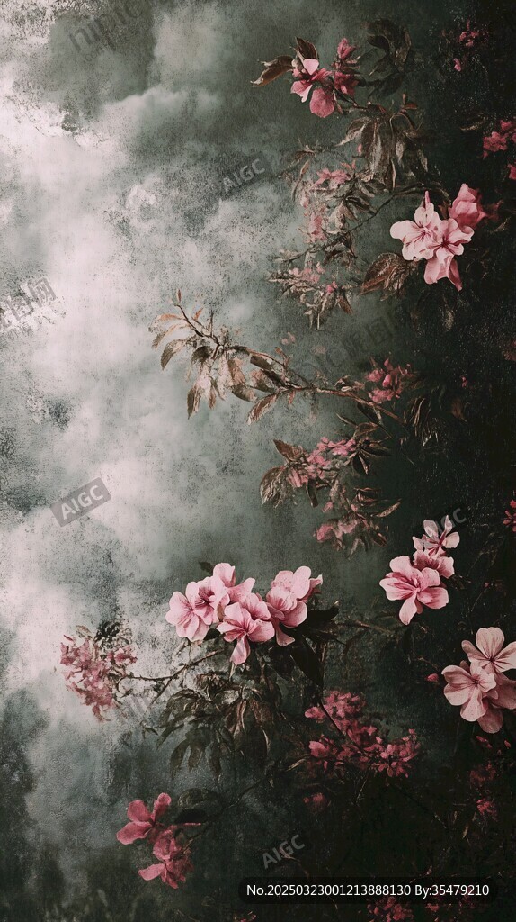 朦胧花影