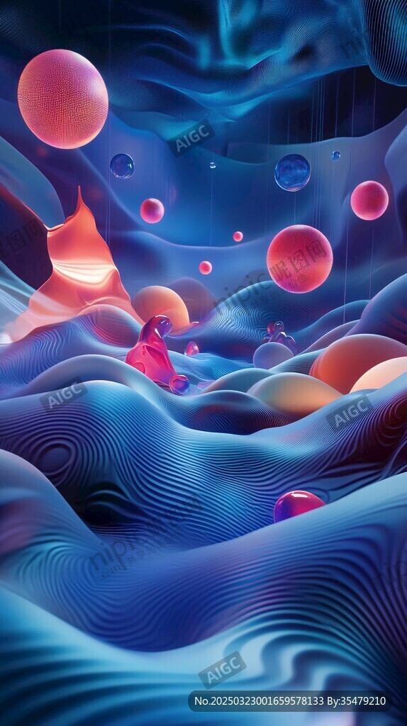 抽象的数字景观