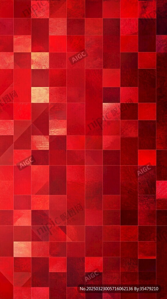 红色抽象画