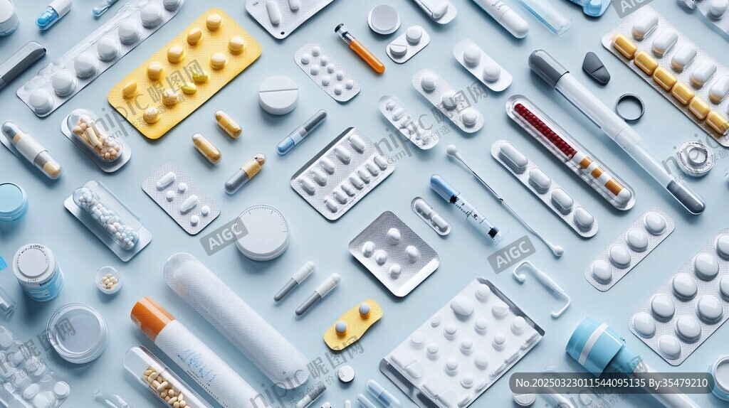 多彩的药物和医疗用品