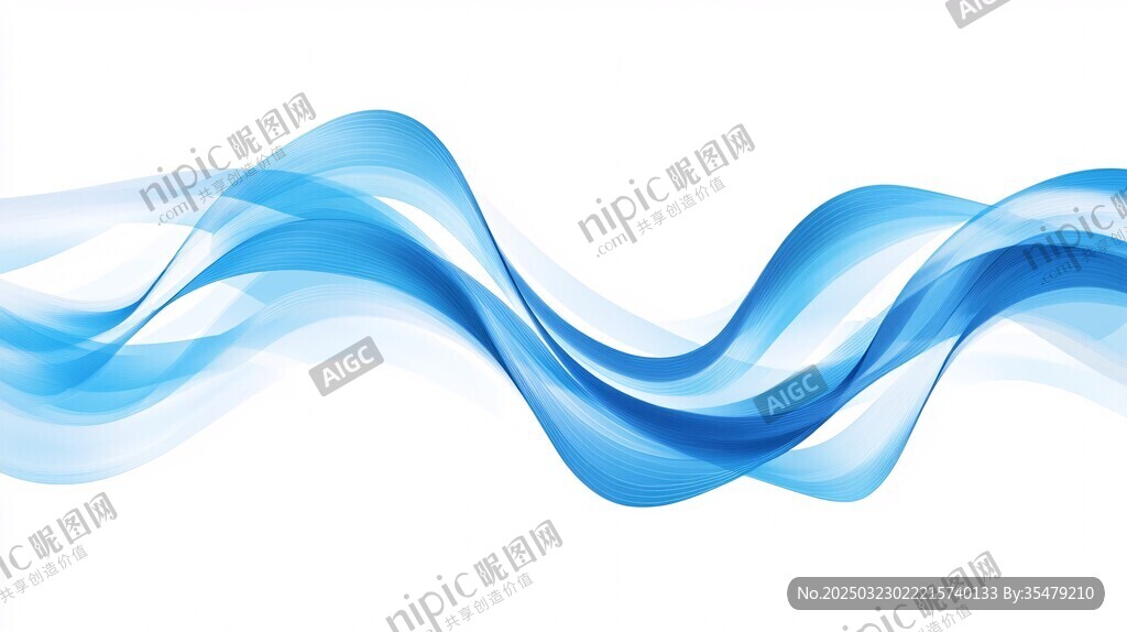 抽象的蓝色波浪