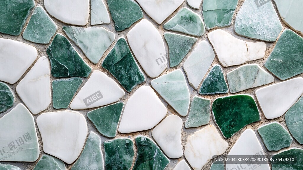 不规则石材拼贴画