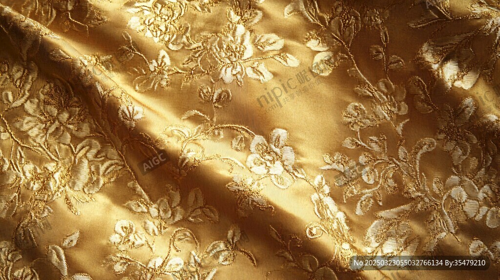 金色提花布纹