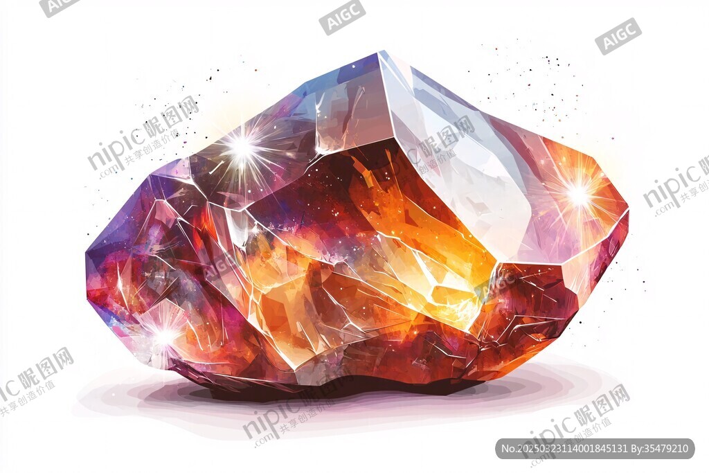 神秘彩色水晶