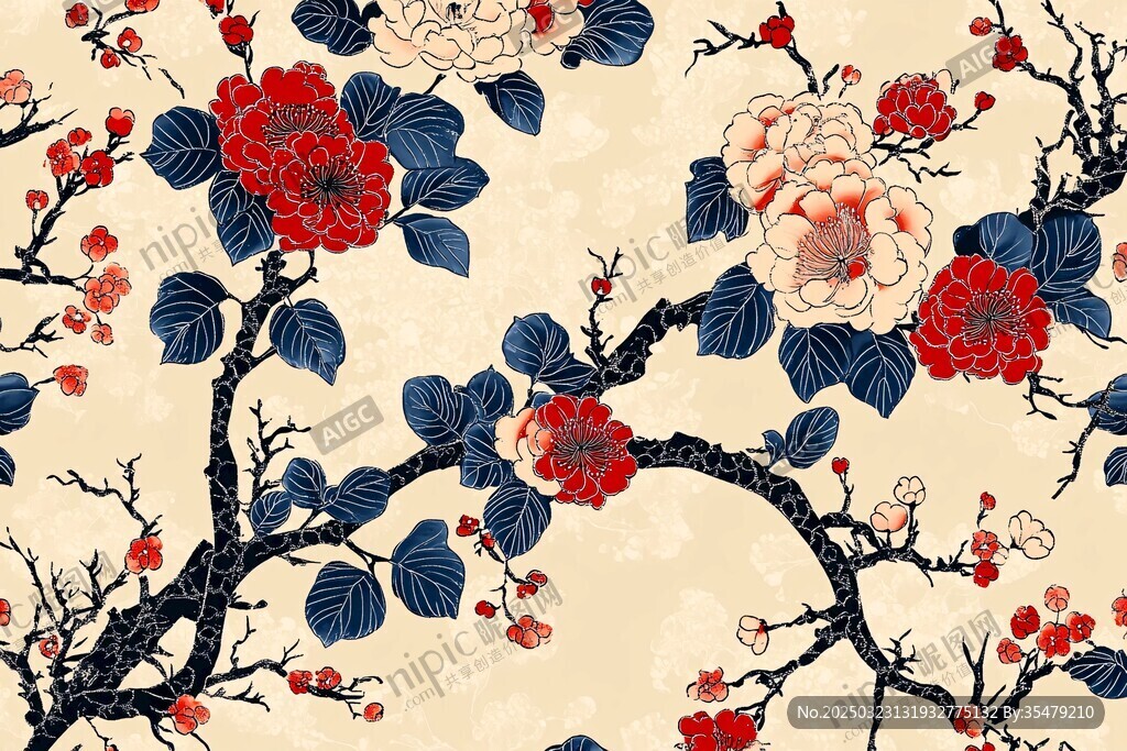 中国风花卉图案
