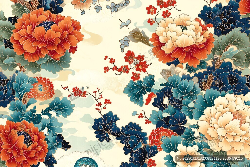 中国风花卉图案