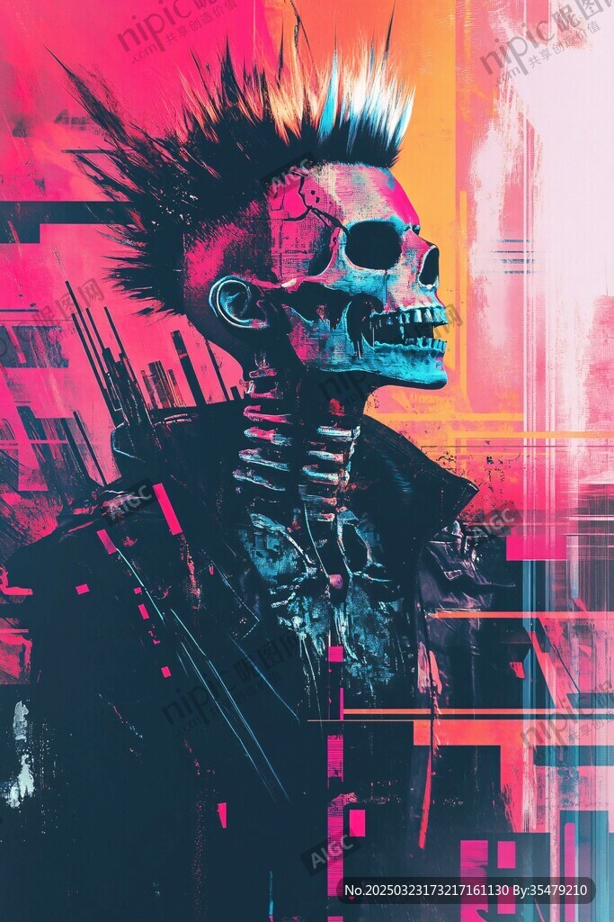 赛博朋克骷髅
