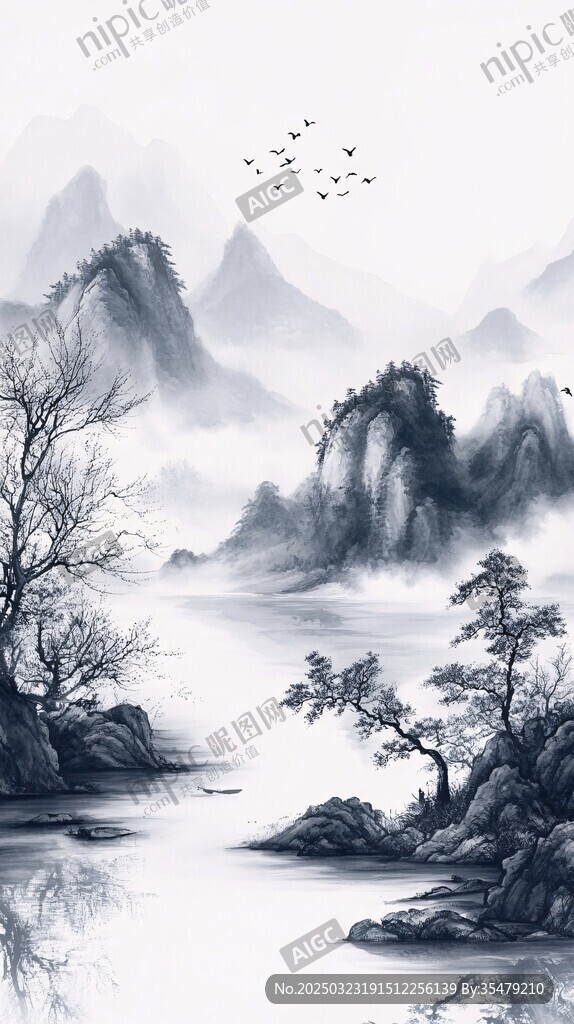 山水画中的孤独与宁静