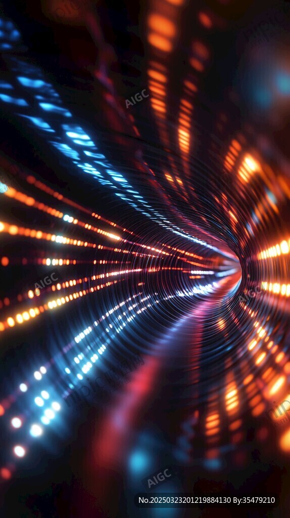 多彩光影隧道