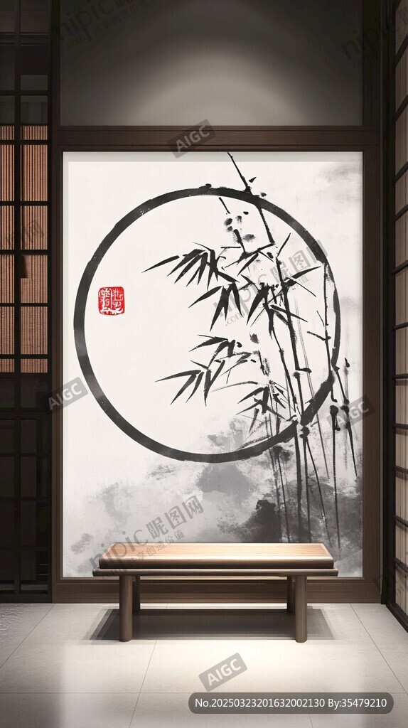 竹影幽兰