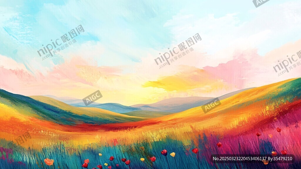 色彩斑斓的山谷风景