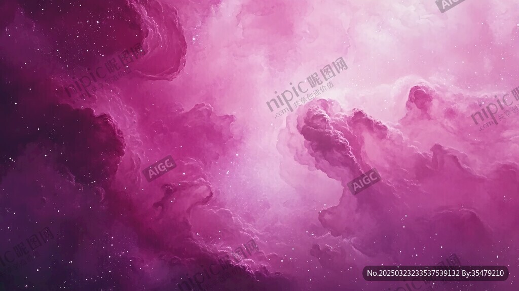 紫色星云的宇宙之美