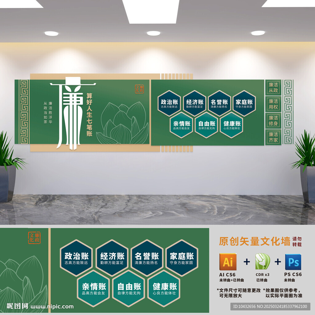 算好人生七笔账文化墙