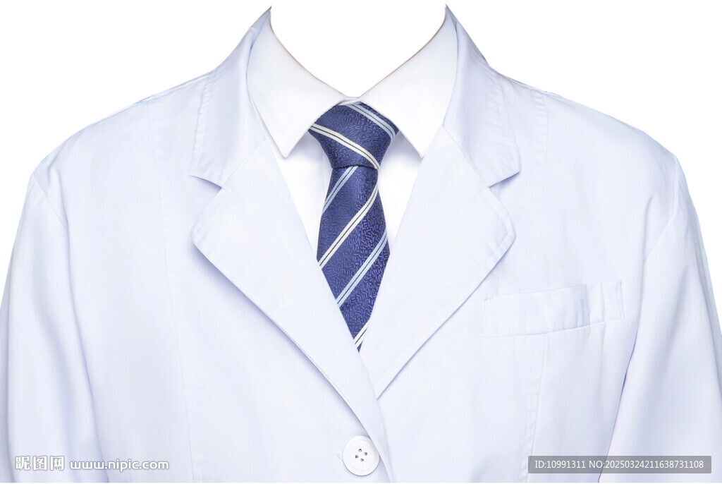 男医生条纹领带衣服素材