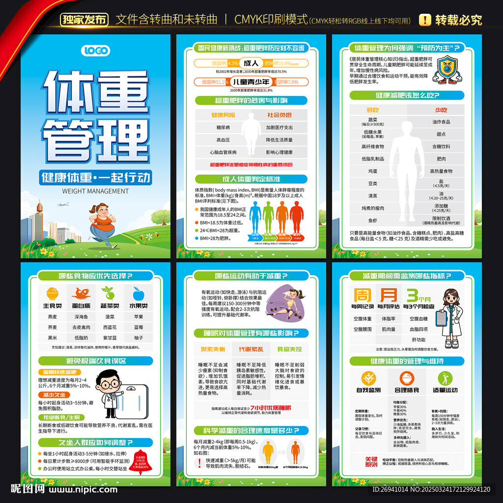 体重管理海报