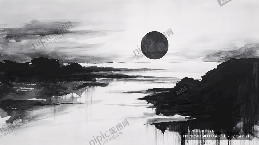 抽象水墨画