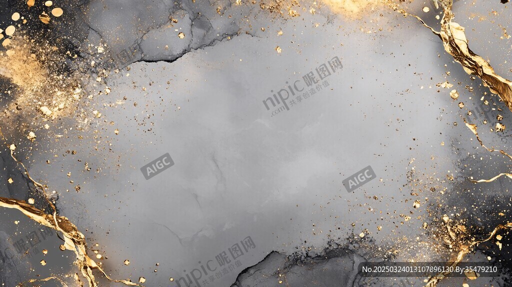 金色与灰色的抽象互动