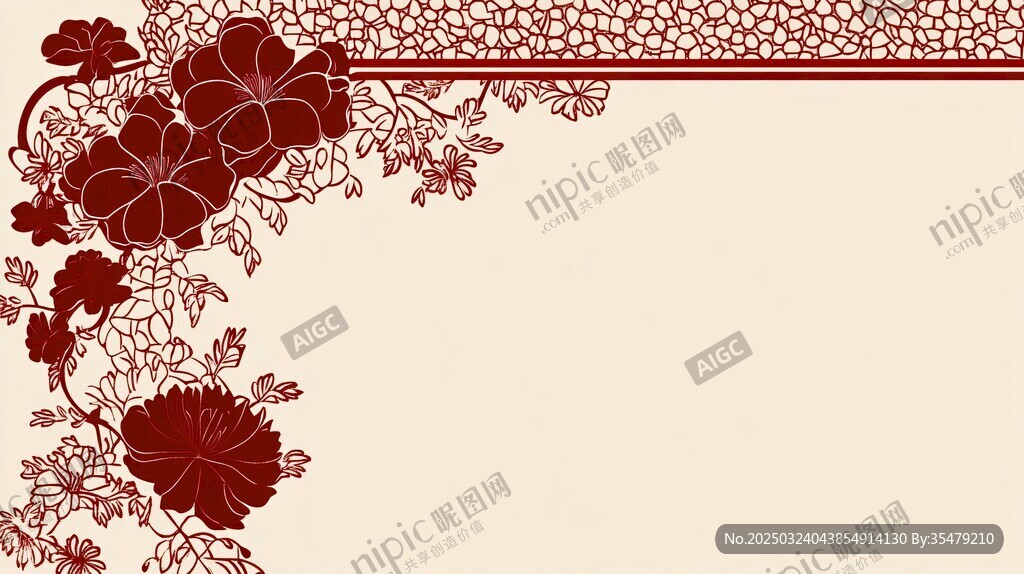 古典花卉图案背景
