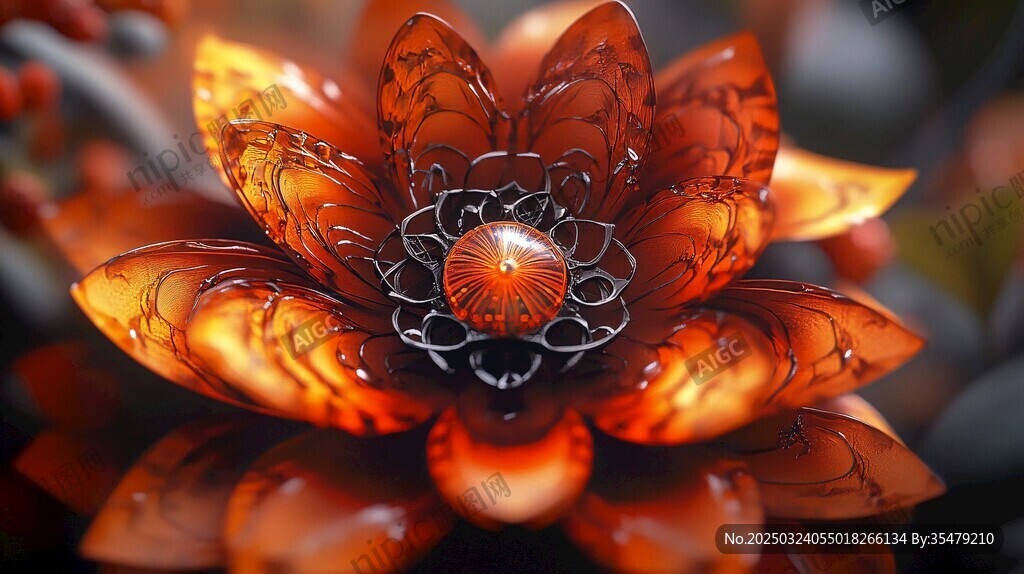 橙色花卉的神秘魅力