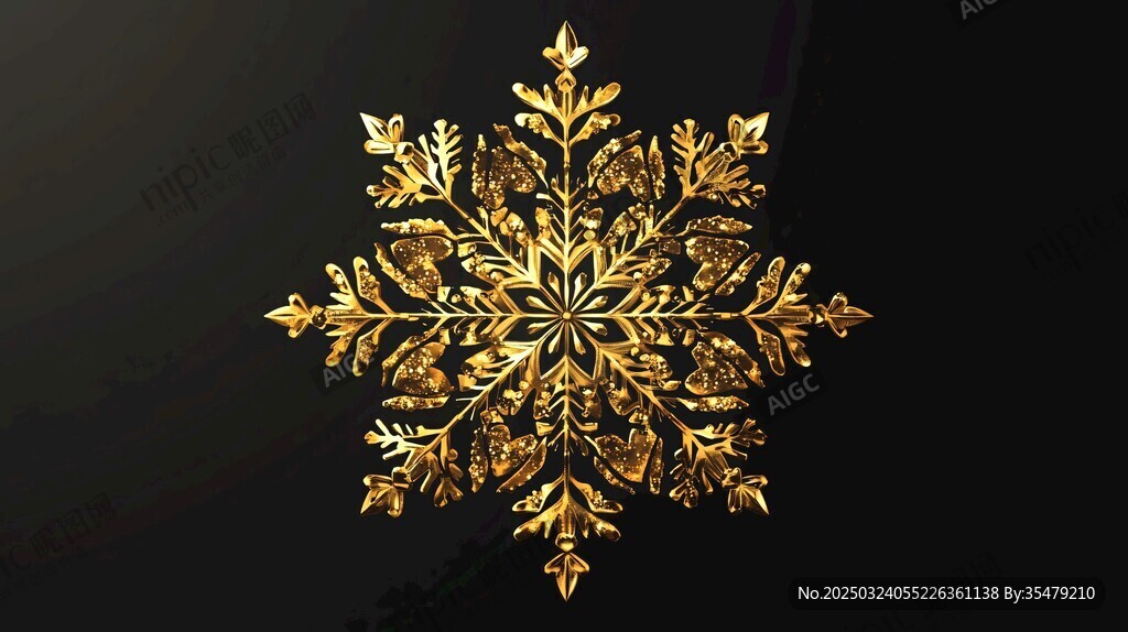 金色雪花艺术
