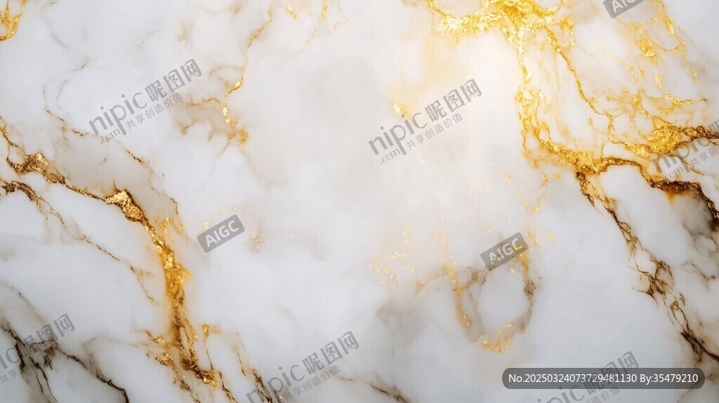 金纹白大理石纹理背景
