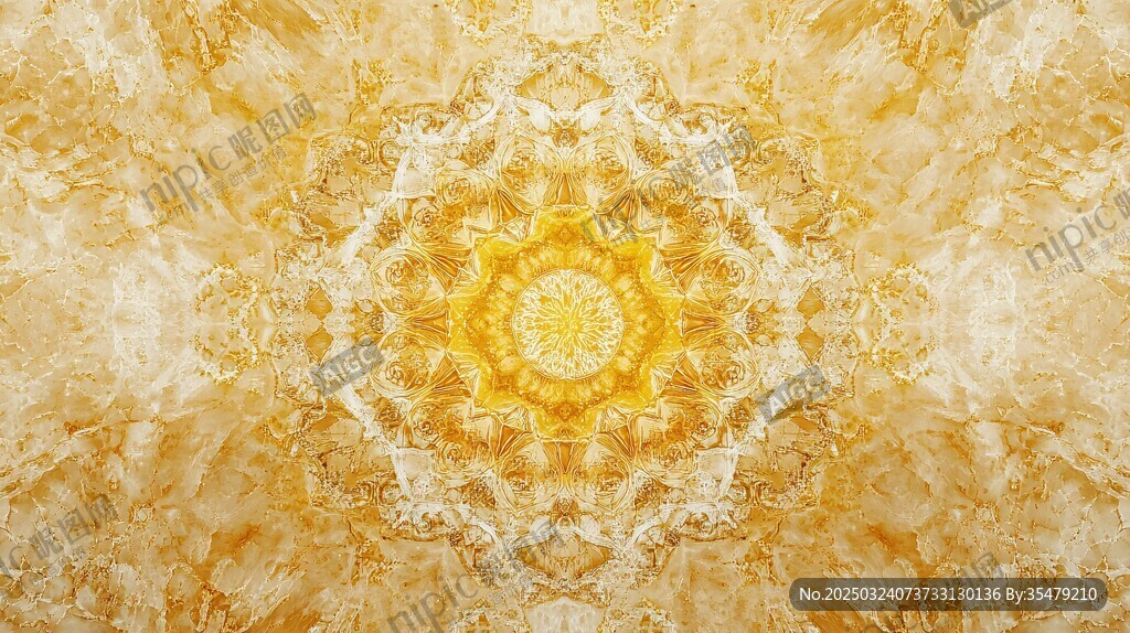 金色曼陀罗纹理背景