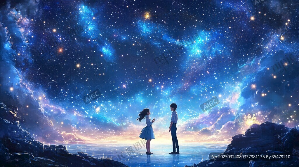 星夜下的浪漫邂逅