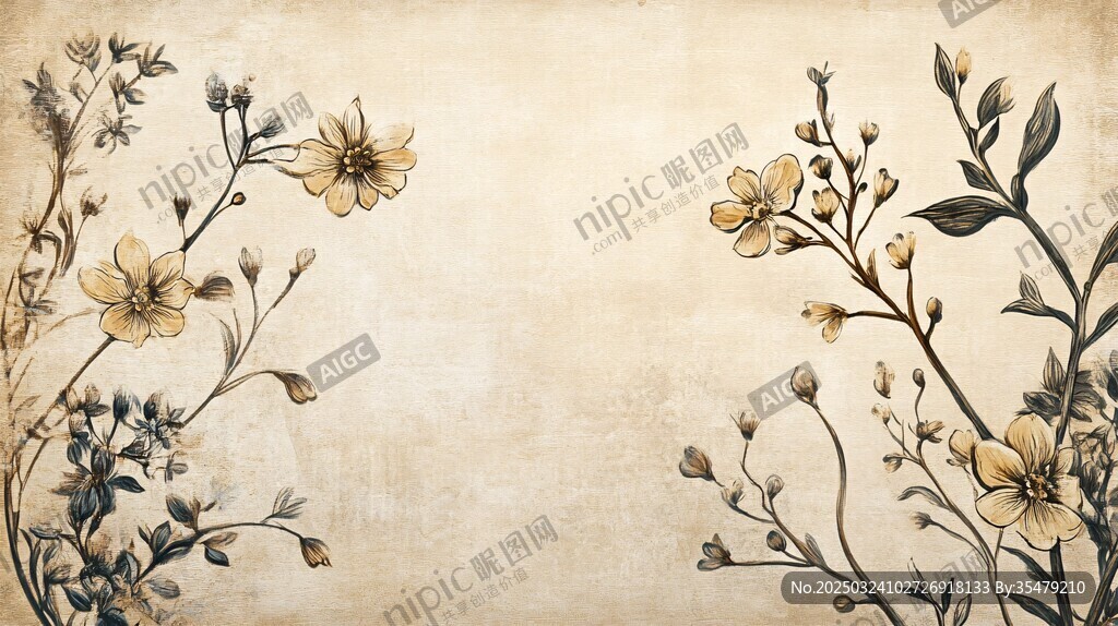 古风花卉画