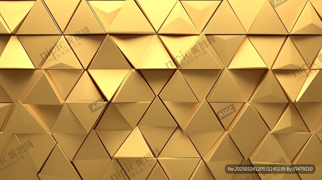 金色三角墙