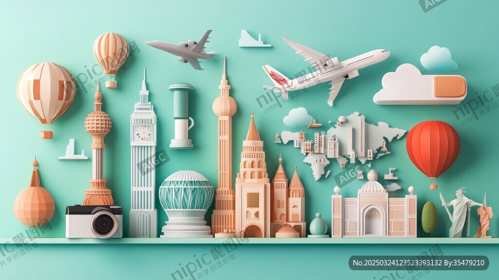 世界旅游胜地剪纸艺术
