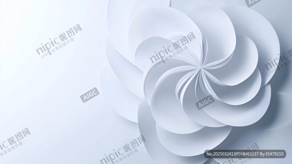 白色纸艺花优雅绽放