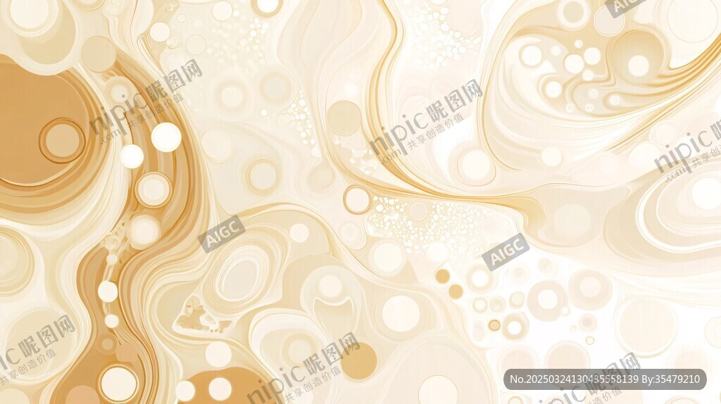 金棕流体艺术抽象背景图