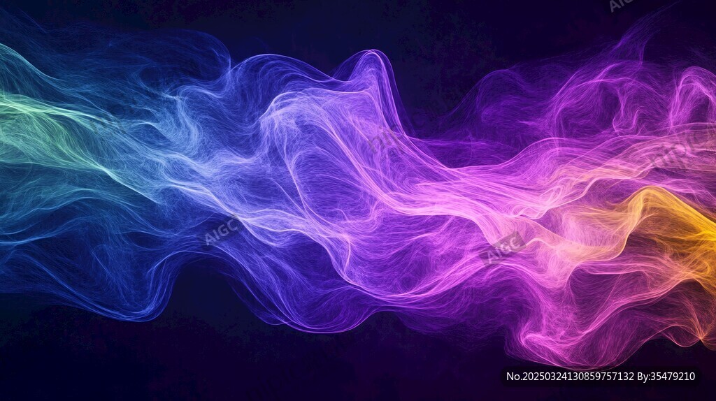梦幻炫彩流动烟雾背景图
