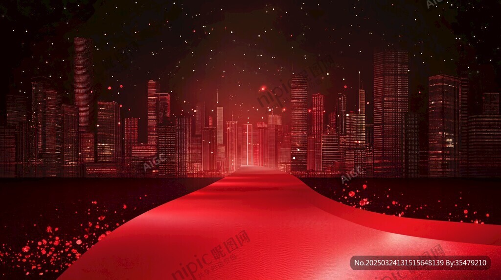 红地毯铺就的都市梦幻之路