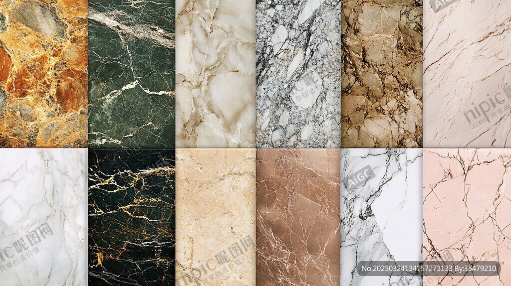 多样大理石纹理精美展示