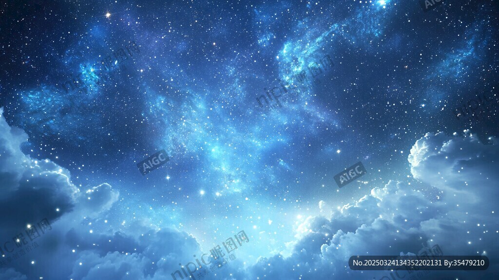 梦幻星空云端美景