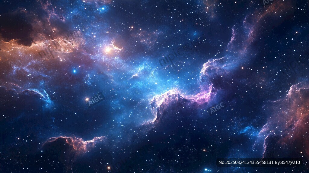 梦幻绚丽的深邃星空