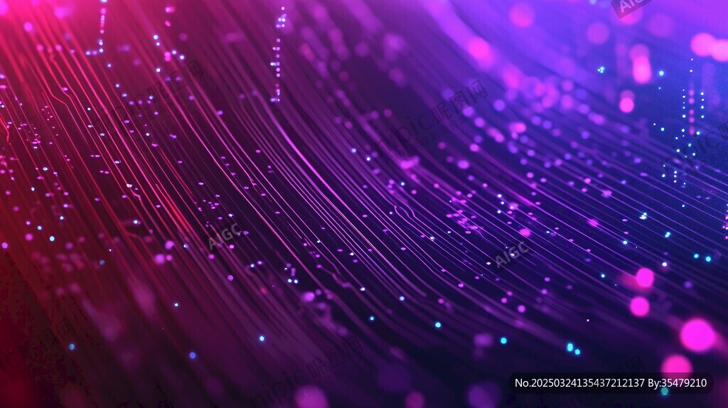 梦幻炫彩线条粒子背景图