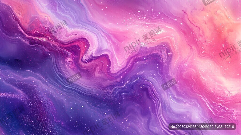 梦幻绚丽的流体色彩艺术
