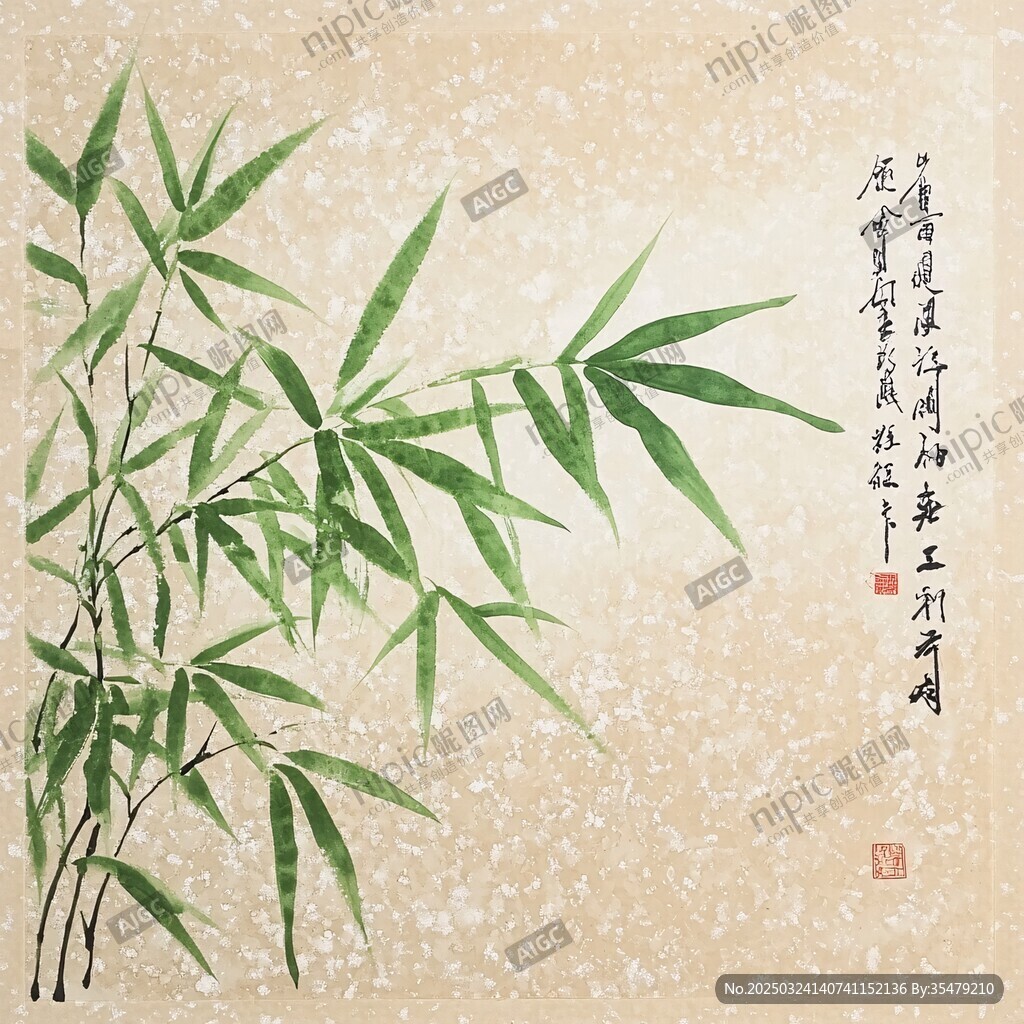 水墨翠竹图