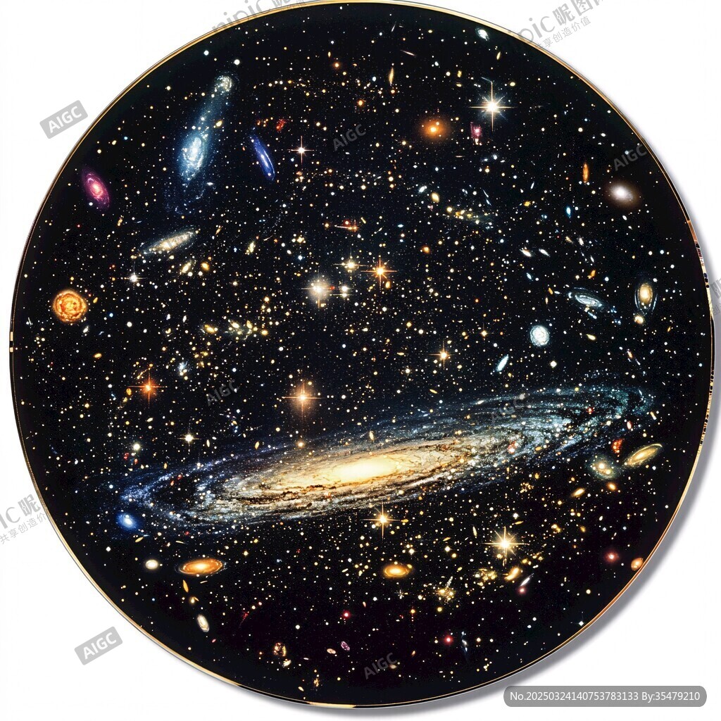 璀璨宇宙星系壮丽图景