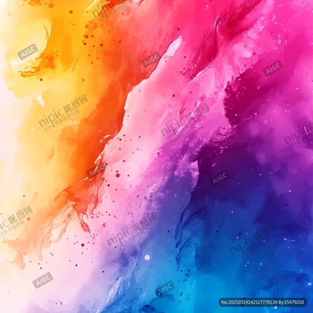 梦幻炫彩流体艺术背景图
