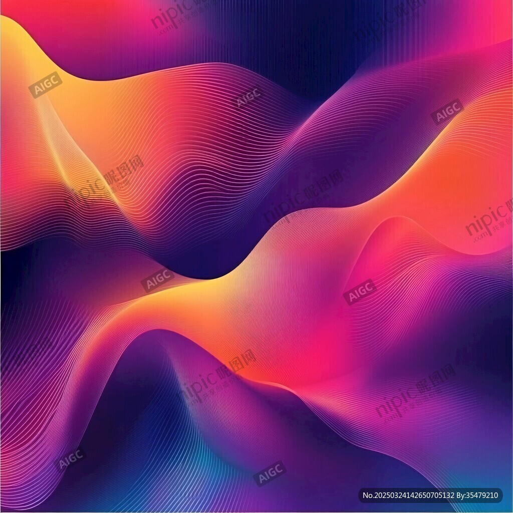 绚丽动感流体渐变背景图