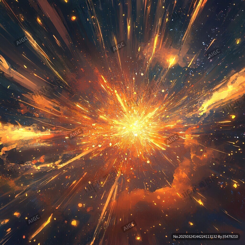 宇宙能量爆发绚丽场景