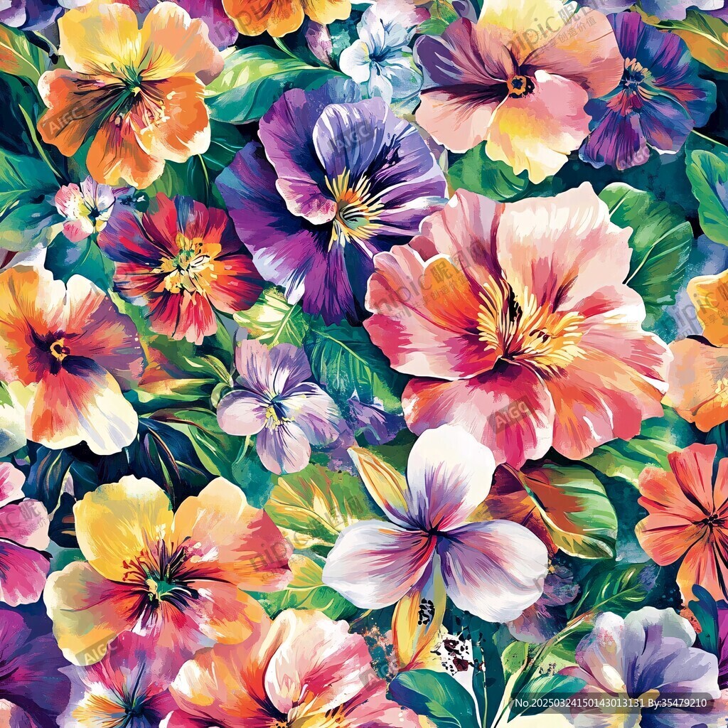 多彩花卉图案 尽显自然之美