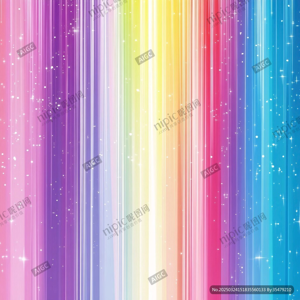 梦幻多彩竖条纹星光背景