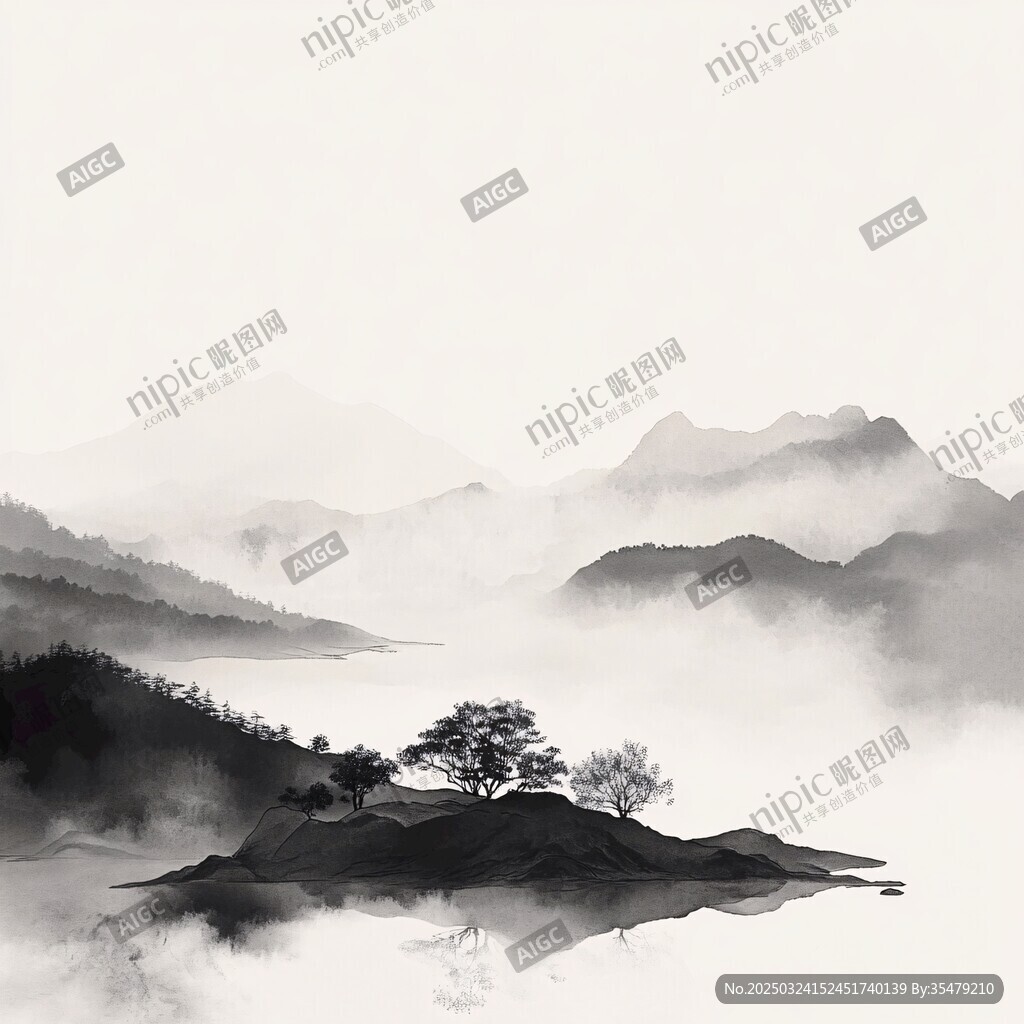 水墨山水意境图