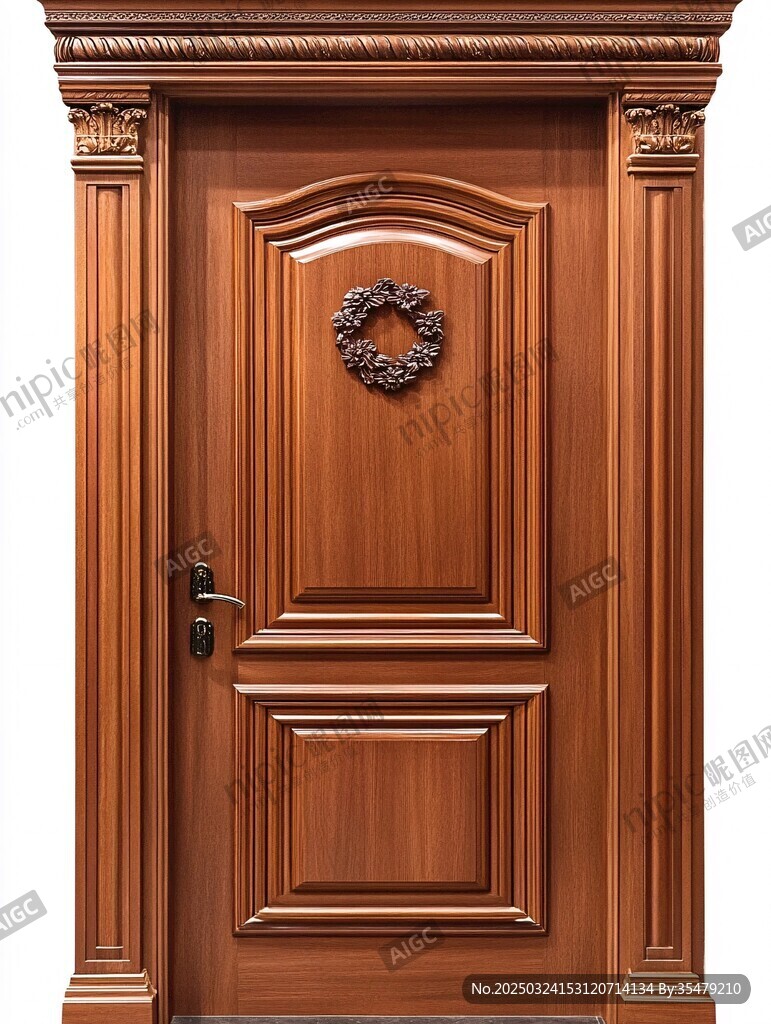 豪华实木雕花入户门