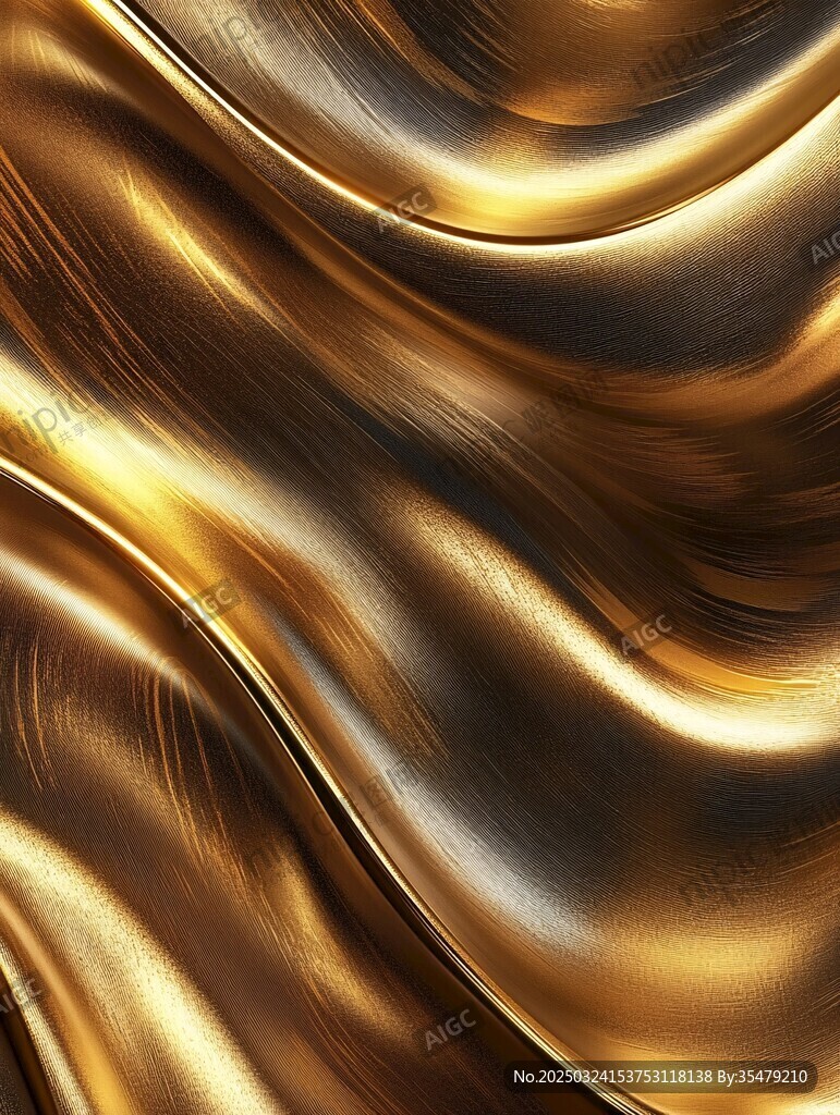 金色流动纹理背景图案